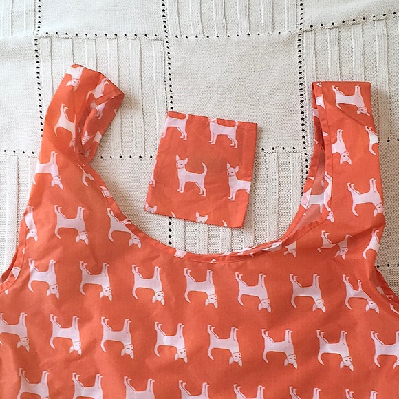 BAGGU Orange Chihuahua Reusable Eco Shopping Bag Tote Purse Standard Size - Picture 7 of 16